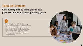 Table Of Contents Streamlining Facility Management Best Practices And Maintenance Planning Guide