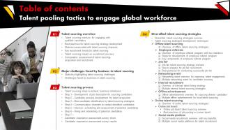 Table Of Contents Talent Pooling Tactics To Engage Global Workforce