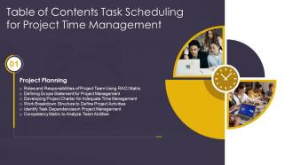 Table Of Contents Task Scheduling For Project Time Management