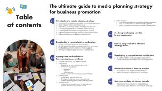 Table Of Contents The Ultimate Guide To Media Planning Strategy For Business Promotion Strategy SS V