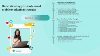 Table Of Contents Understanding Pros And Cons Of Mobile Marketing Strategies MKT SS V
