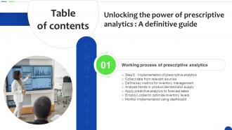 Table Of Contents Unlocking The Power Of Prescriptive Analytics A Definitive Guide Data Analytics SS