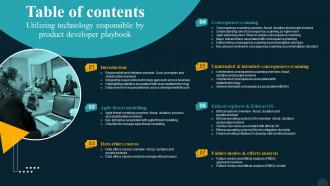 Table Of Contents Utilizing Technology Responsible By Product Developer Playbook