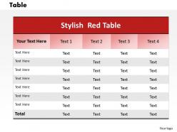 Table powerpoint template slide