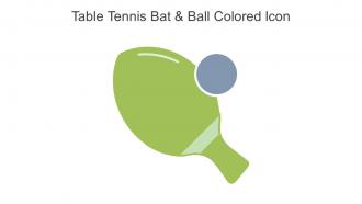 Table Tennis Bat And Ball Colored Icon In Powerpoint Pptx Png And Editable Eps Format
