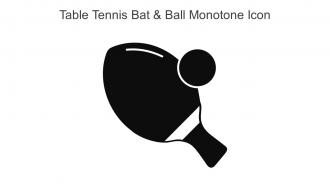 Table Tennis Bat And Ball Monotone Icon In Powerpoint Pptx Png And Editable Eps Format