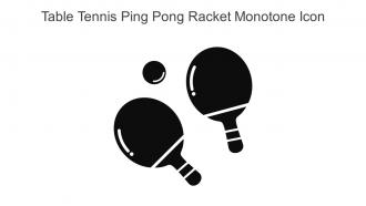 Table Tennis Ping Pong Racket Monotone Icon In Powerpoint Pptx Png And Editable Eps Format