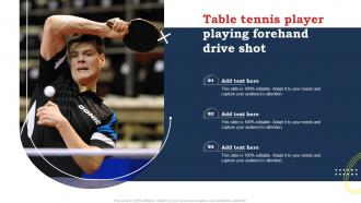 Table Tennis Player Playing Forehand Drive Shot