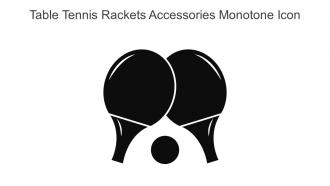 Table Tennis Rackets Accessories Monotone Icon In Powerpoint Pptx Png And Editable Eps Format