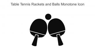 Table Tennis Rackets And Balls Monotone Icon In Powerpoint Pptx Png And Editable Eps Format