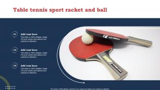 Table Tennis Sport Racket And Ball