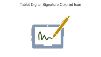 Tablet Digital Signature Colored Icon In Powerpoint Pptx Png And Editable Eps Format