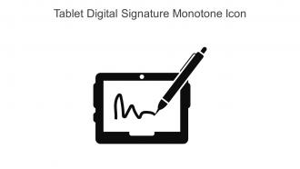 Tablet Digital Signature Monotone Icon In Powerpoint Pptx Png And Editable Eps Format