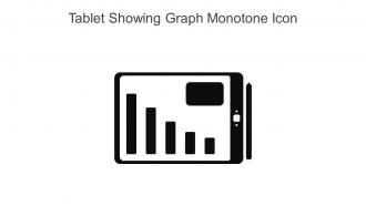Tablet Showing Graph Monotone Icon In Powerpoint Pptx Png And Editable Eps Format