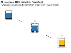 Tablet with battery indication system flat powerpoint design