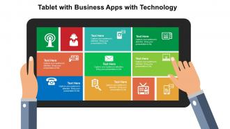 tablet_with_business_apps_with_technology_flat_powerpoint_design_Slide01