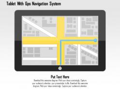 Tablet with gps navigation system flat powerpoint design