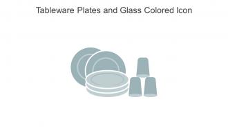 Tableware Plates And Glass Colored Icon In Powerpoint Pptx Png And Editable Eps Format