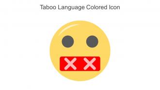 Taboo Language Colored Icon In Powerpoint Pptx Png And Editable Eps Format
