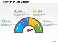 Tachometer for speed calculation flat powerpoint design