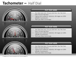 Tachometer half dial powerpoint presentation slides db