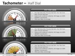 Tachometer half dial powerpoint presentation slides db