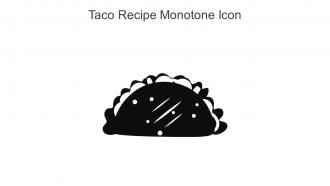 Taco Recipe Monotone Icon In Powerpoint Pptx Png And Editable Eps Format
