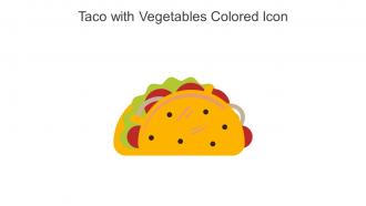 Taco With Vegetables Colored Icon In Powerpoint Pptx Png And Editable Eps Format
