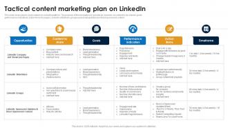 Tactical Content Marketing Plan Linkedin Marketing Strategies To Increase Conversions MKT SS V