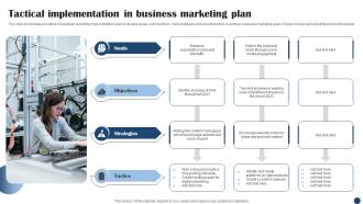 Tactical Implementation In Business Marketing Plan