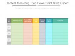 Tactical Marketing Plan Powerpoint Slide Clipart