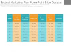 Tactical marketing plan powerpoint slide designs