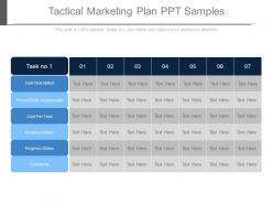 Tactical marketing plan ppt samples