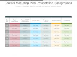 Tactical marketing plan presentation backgrounds
