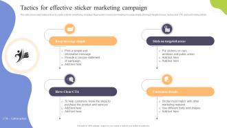 Tactics For Effective Sticker Marketing Campaign Increasing Sales Through Traditional Media
