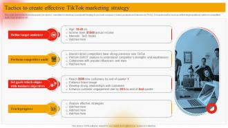 Tactics To Create Effective Tiktok Marketing Strategy Online Marketing Plan To Generate Website Traffic MKT SS V