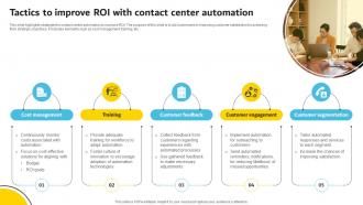 Tactics To Improve Roi With Contact Center Automation