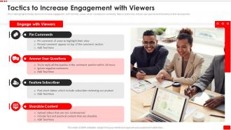 Tactics To Increase Engagement With Viewers Video Content Marketing Plan For Youtube Advertising