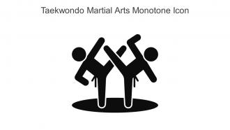 Taekwondo Martial Arts Monotone Icon In Powerpoint Pptx Png And Editable Eps Format