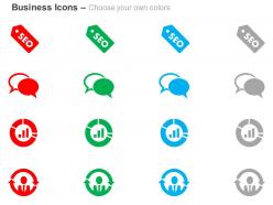 Tags bubbles bar chart communication ppt icons graphics