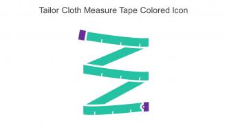 Tailor Cloth Measure Tape Colored Icon In Powerpoint Pptx Png And Editable Eps Format