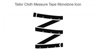 Tailor Cloth Measure Tape Monotone Icon In Powerpoint Pptx Png And Editable Eps Format
