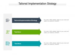 Tailored implementation strategy ppt powerpoint presentation model graphic images cpb