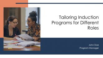 Tailoring Induction Programs For Different Roles PPT Designs AT