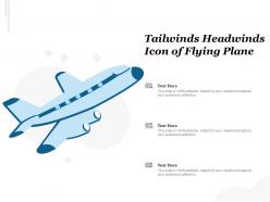 Tailwinds headwinds icon of flying plane
