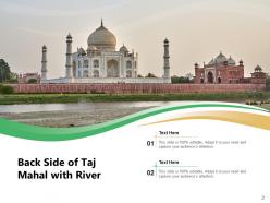 Taj Mahal River Pillars Mosque Tourists