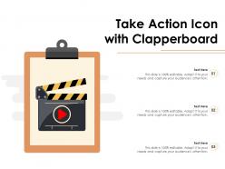 Take action icon with clapperboard