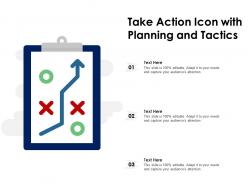 Take action icon with planning and tactics