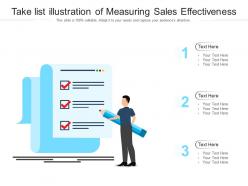 Take list illustration of measuring sales effectiveness infographic template