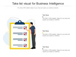 Take list visual for business intelligence infographic template
